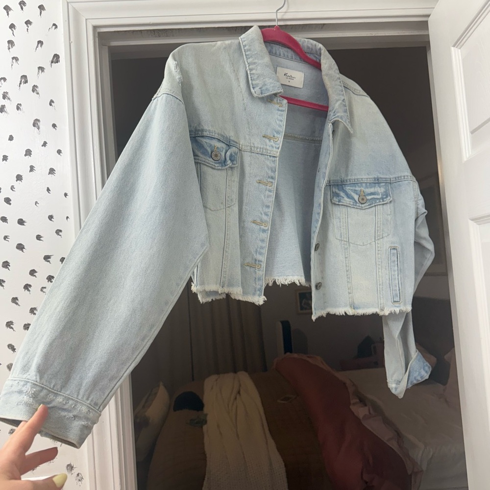 Kancan Cropped Light Blue Denim Jacket size XL